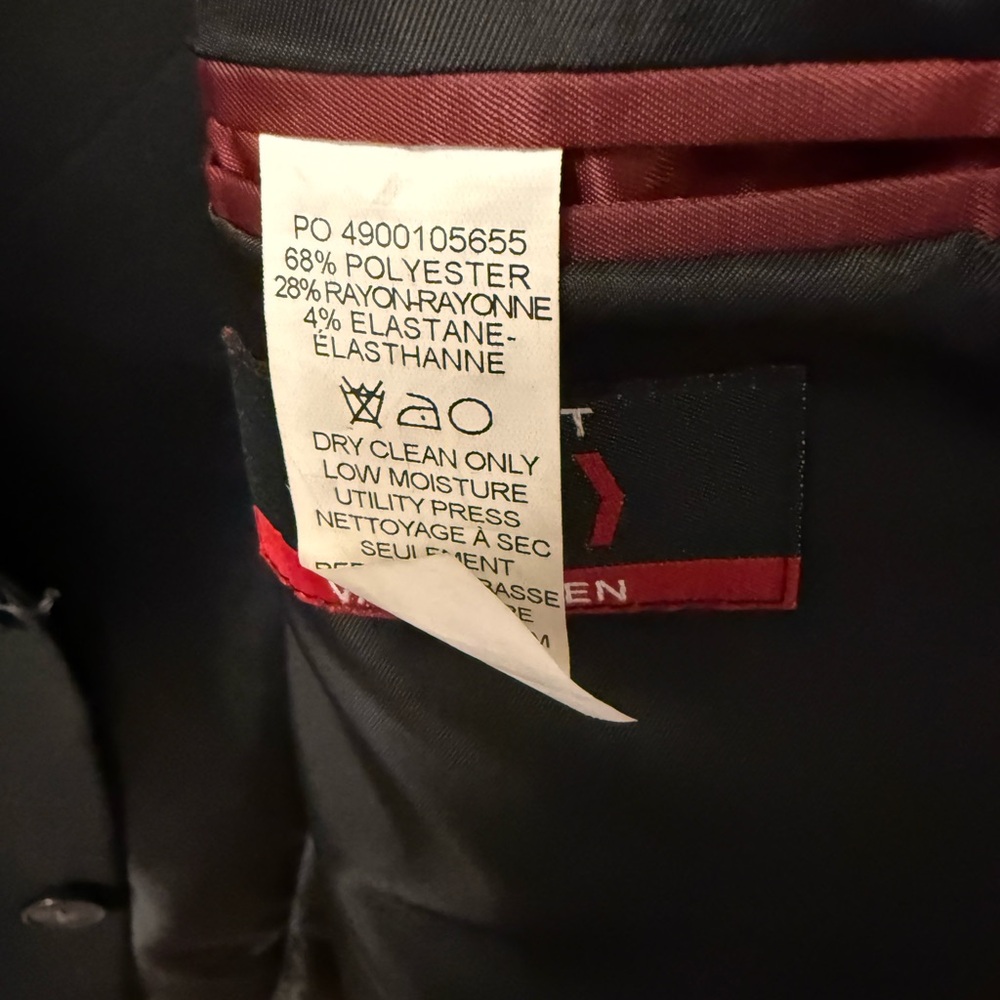 Van Heusen Flex Solid Black Suit Jacket/ Blazer - image 4